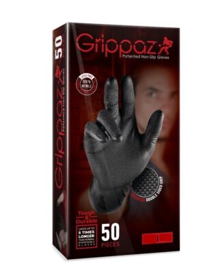GRIPPAZ | Nitrila cimdi XXL izmēra melni 50gb