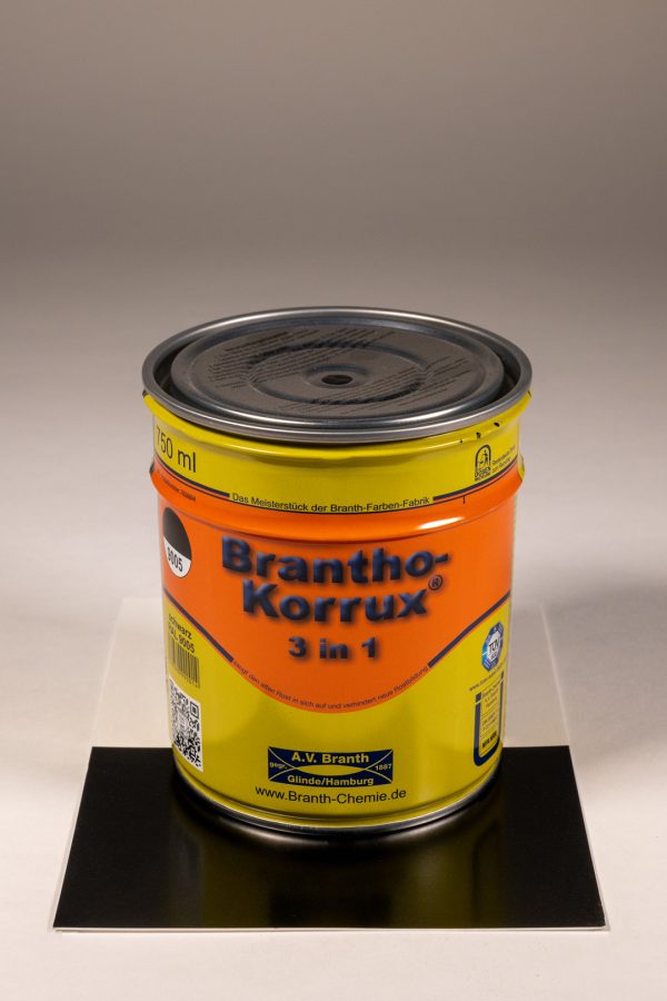 Brantho-Korrux "3 in 1" | Industriāls pārklājums 750ml RAL 9005 (jet black) — attēls 2